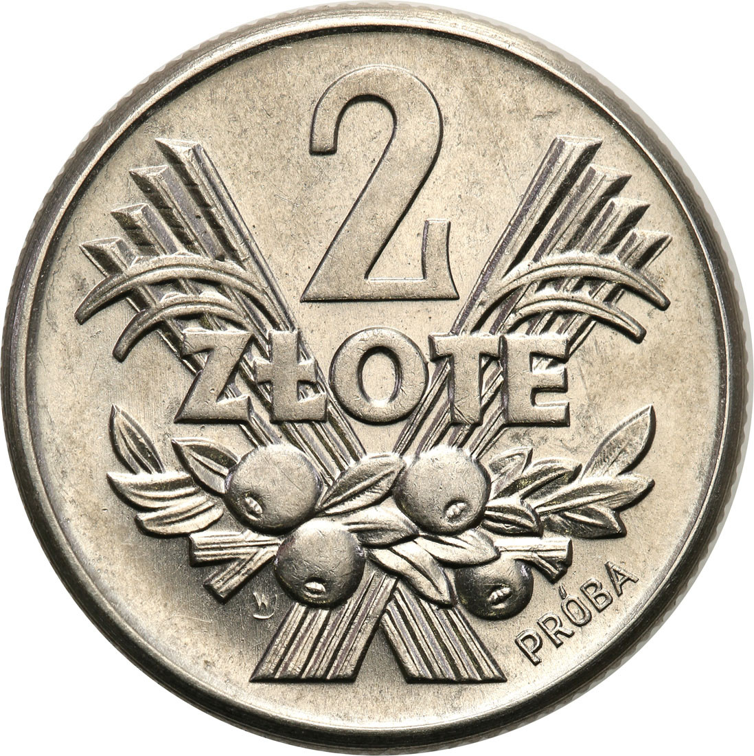 PRL. PRÓBA Nikiel 2 złote 1959 Jagody - Rzadkie